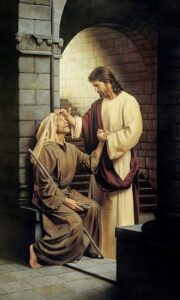 Jésus se penche sur ceux qui souffrent et veut les guérir