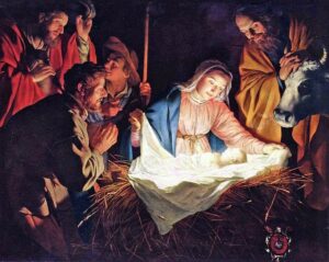 peinture de la naissance de Jésus
